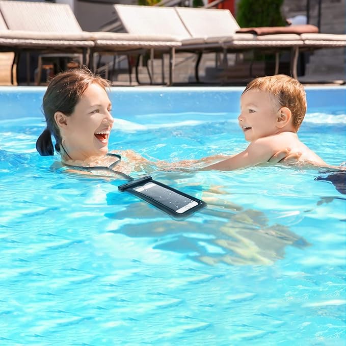 MoKo Floating Waterproof Phone Pouch 2Pack Compatible with iPhone 14 13 12 11 Pro Max X/Xr/Xs/SE 3, Samsung S21/S10/S9/S8