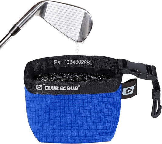 Golf Club and Golf Ball Cleaning Bag, Waterproof Clean Face Technology Liner, Detachable Clip, Machine Washable, Cleans Club Grooves, Dry Exterior (Neoprene or Microfiber Option Available)