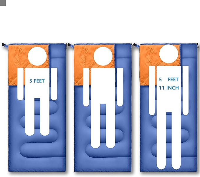 3 Season Ultralight Backpacking Sleeping Bag | Cool/Warm Weather Lightweight Camping Sleeping Bags for Adult | Compact Hiking Sleeping Bags with Compression Sack in Rectangular - 75 X 33 in