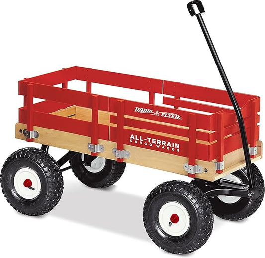 Radio Flyer All-Terrain Cargo Wagon for Kids, Garden and Cargo, Red Wagon for Ages 1.5+