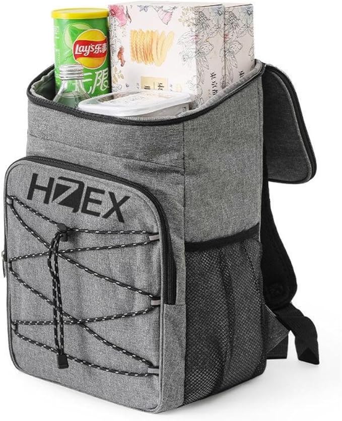 Travel Cooler Lunch Backpack, 25L or 25 Can Hiking Back Pack, Insulated Lunch Box Bag, Water Resistant Can Beach Cooler, Leakproof and Lightweight for Traveling, Fishing, Camping