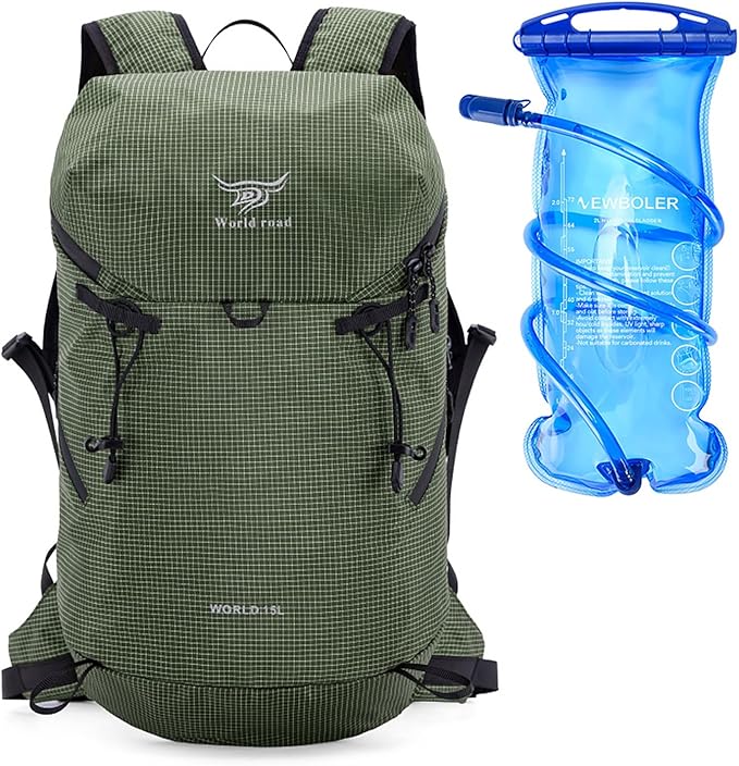 15L Hydration Backpack with 2L Water Bladder - Lightweight Running Vest for Men, Hiking Backpack Trail Running Pack for Cycling, Hiking, Outdoor Sports (3 Colors)