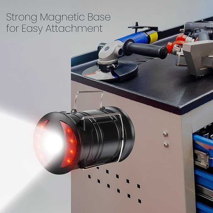 Lichamp 4 Pack Camping Lanterns Rechargeable and Battery Powered, Dual Power Source and 4 Mode Lantern Flashlight COB Camp Light for Power Outages, Camping Supplies and Home Hurricane Supplies, E4BK