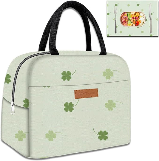 Cute Lunch Bag Women with Placemats, Insulated Lunch Box for Women, Placemats Keep Clean and Hygienic Durable Leakproof Thermal Bag High Capacity for Travel Picnic Insulated Lunch Bag