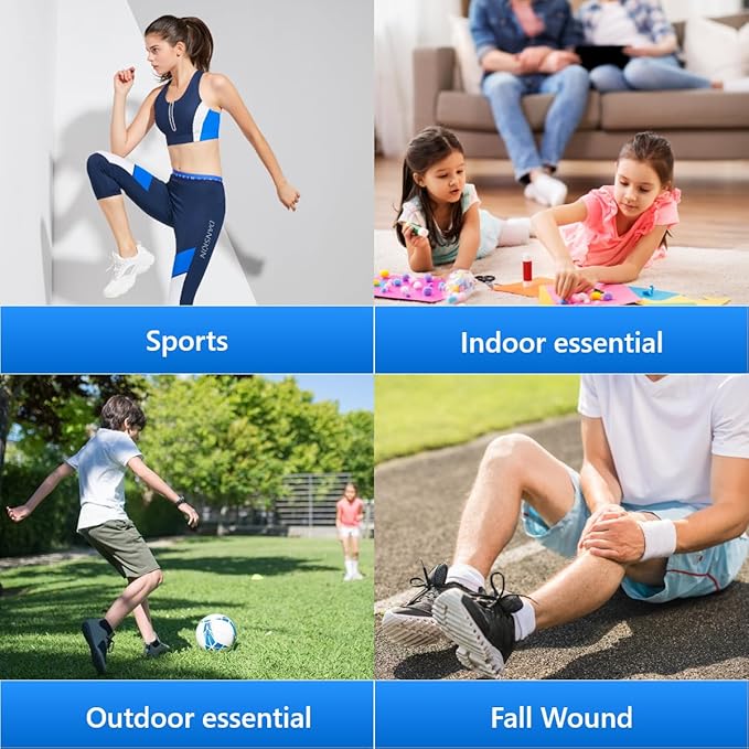 Emergency Laceration Closures Kits - 4 Pcs Repair Wounds Without Stitches Skin Wound Closure Device for First Aid Kit Supplies Zip Sutures for Quick Wound Closures Adhesive Bandages Kit