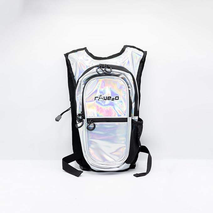 Rave Hydration Backpack – Anti-Theft Festival Hydration Pack with 1.5L Leakproof TPU Bladder – Slim, Insulated Water Pack with Secret Pockets & Breathable Back – for Raves, Music Festivals, EDC