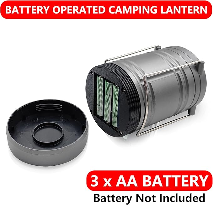 LED Camping Lantern ,Battery Powered Hanging Lanterns for Camping Hiking,Hurricane ,Power Outages,2-Pack