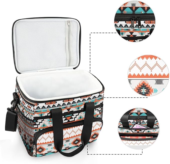 Cooler Bag Insulated Picnic Bag Large Lunch Box Reusable Tote Bag Soft Sided Portable Beach Cooler Grocery Camping