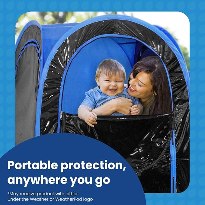WeatherPod 1-Person Pop-Up Pod with Tinted Panels – Pop-Up Weather Pod, Protection from Cold, Wind and Rain with Added Privacy