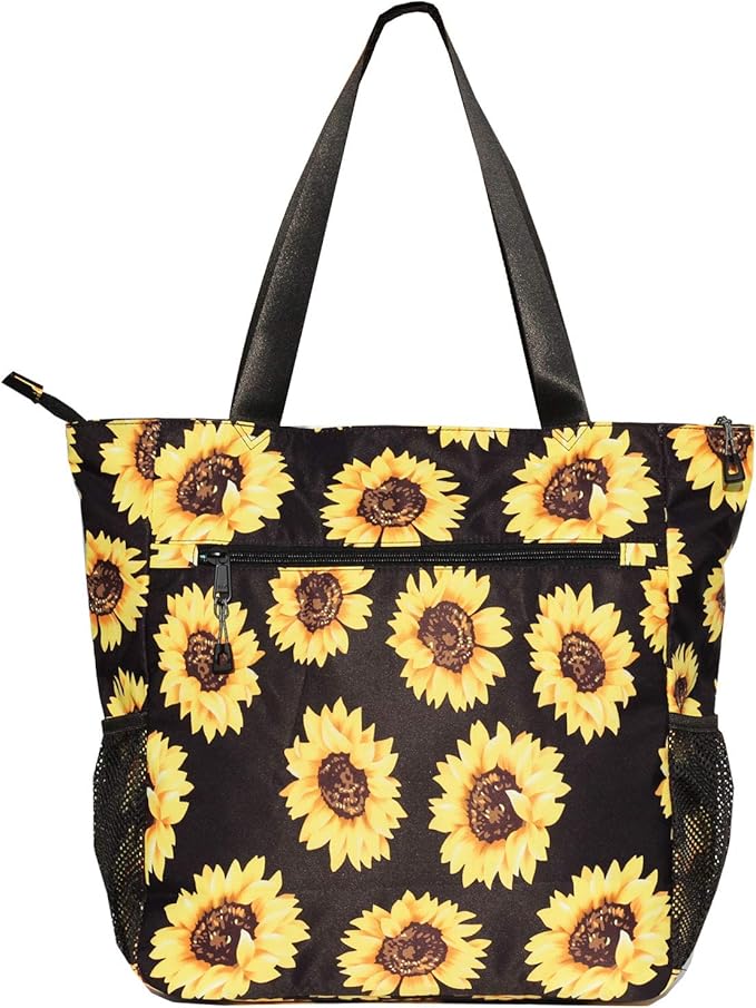 ESVAN Original Floral Water Resistant Large Tote Bag Shoulder Bag for Gym Beach Travel Daily Bags Upgraded