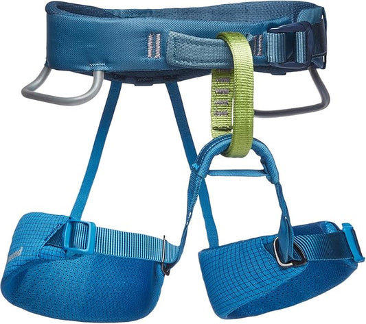 BLACK DIAMOND Kids Momentum Climbing Harness, Kingfisher, One Size, Fits Most Children Between 35-80 lbs