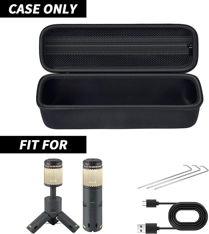 Boobowl Case Compatible with BYSOU/for AsFrost/for SupeDesk/ for Outask Camping Light Telescopic and Collapsible Night Mobile Lighting Battery, Outdoor Camping Lantern Bag (Box Only) (Black)