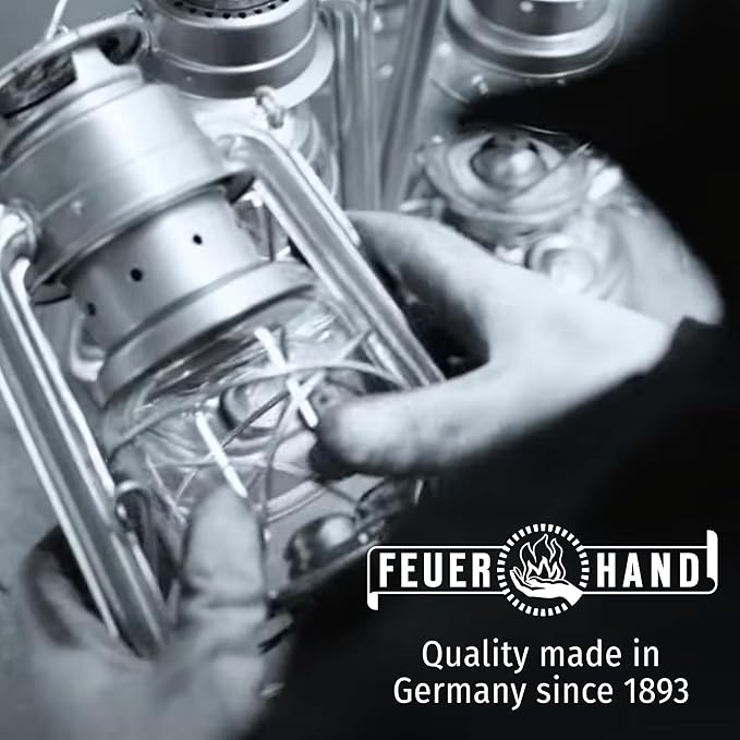 Outdoor Kerosene Fuel Lantern, German Made Weather Resistant Baby Special 276 Galvanized Hurricane Lamp for Camping or Patio, 10 Inches, Ruby Red