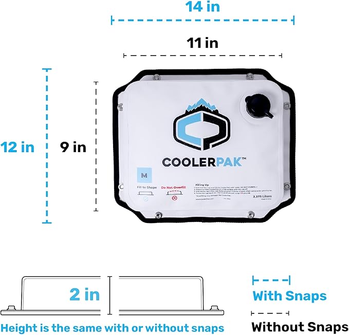 7lb, 10lb, 15lb Refillable Reusable Ice Pack – Stays Cold for Up to 5 Days – Non-Toxic, Leakproof, and Suitable for Potable Drinking Water – Built Tough, Rolls Up for Easy Storage