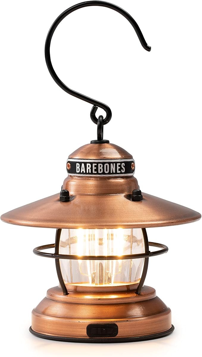 Barebones Edison Mini Vintage Adjustable LED Compact Outdoor Lantern - Essential Gear for Camping, Hiking, Fishing, Tents and Outdoor Adventures