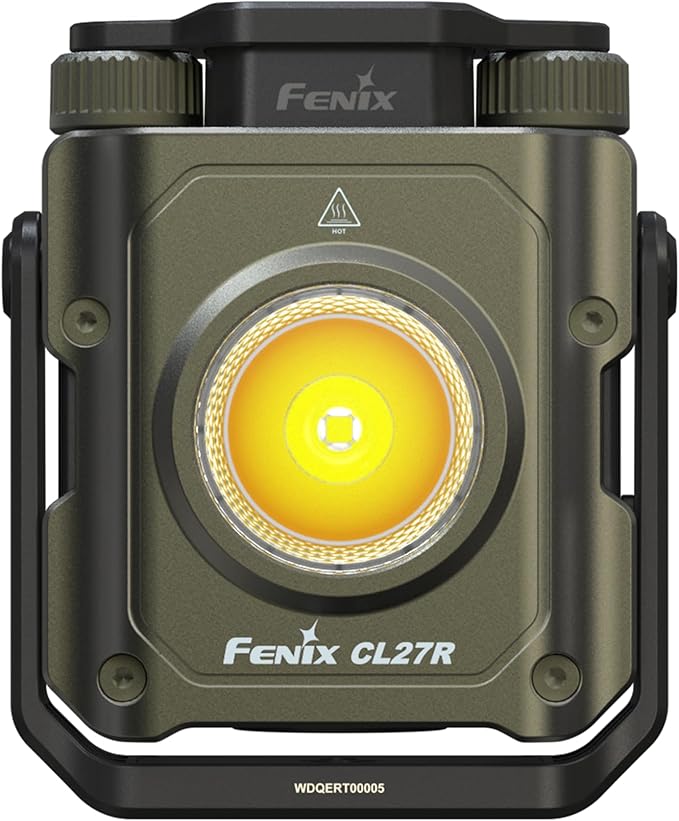 Fenix CL27R Camping Lantern Flashlight, 1600 lumens USB-C Rechargeable Waterproof Portable with White and Red LEDs and Lumentac Organizer for Hurricane Power Outage Emergency and Job Sites (Green)