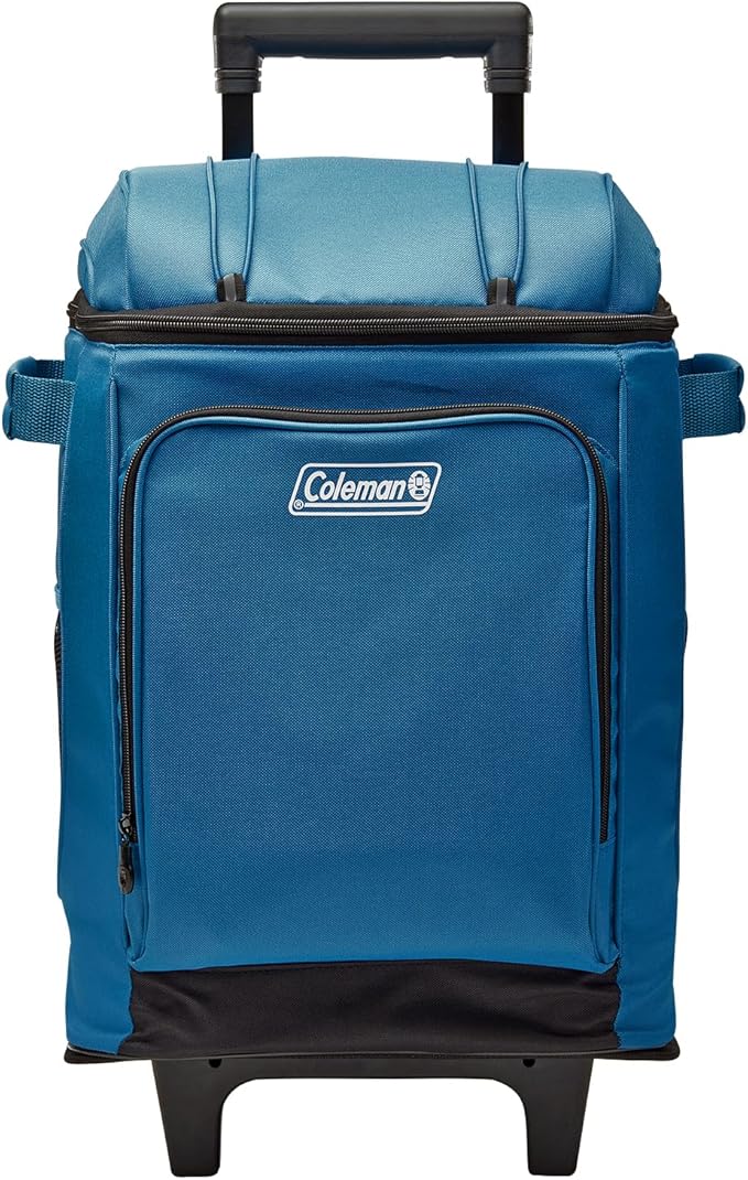 Coleman 42-Can Wheeled Soft Cooler, Leak-Proof Portable Insulated Chiller with 12+ Hour Ice Retention, Made with Recycled Materials