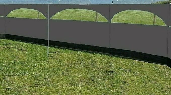 Windbreaker Wind Privacy Screen Camping Blocker 5 Panel Garden Beach Wind Shield 5ft High x 27.4ft Long (Stone Grey)