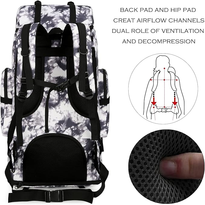 Hiking Backpack for Men 70L/100L Camping Backpack Military Rucksack Molle 3 Days Assault Pack for Climbing
