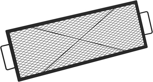 onlyfire Rectangle X-Marks Fire Pit Cooking Grate, 40-Inch