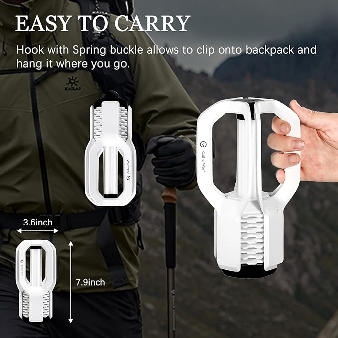 Rechargeable LED Camping Lantern – Free-Grip Design, 4 Light Modes, Water-Resistant & 3000K Warm White Tent Lights, Lightweight Outdoor Portable Camping Light,Dimmable Home Emergency Light