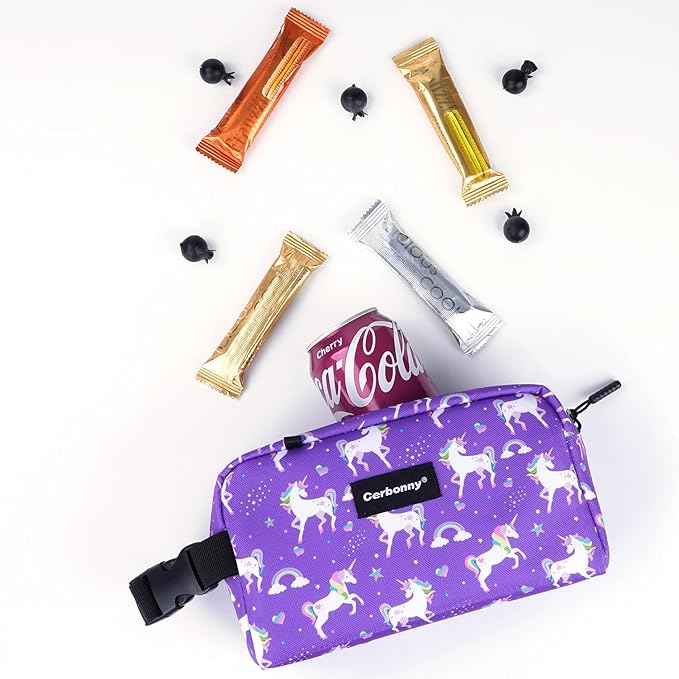 Cerbonny Small Cooler Bag Freezable Lunch Bag for Work School Travel,Small Lunch Bag,Small Insulated Bag For Kids/Adults,Freezer Lunch Bags,Mini Lunch Bag Fit For Yogurt,Suit for 3+(purple unicorn)