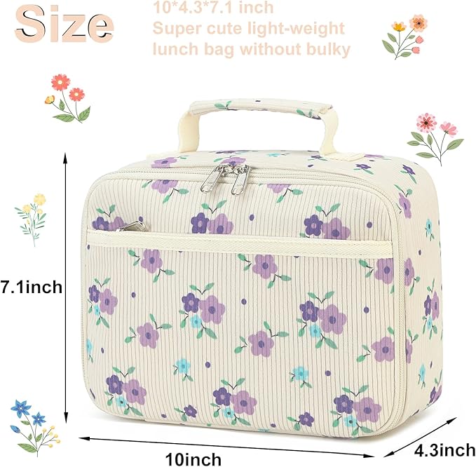 Kids Lunch Box Boys Girls Insulated Lunch Cooler Bag Reusable Lunch Tote Kit for School Travel