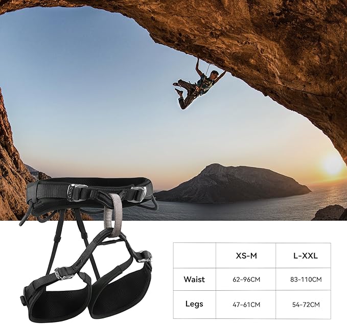 KAILAS B4 Rocking Climbing Harness Adjustable Roofing Harness Rescue Safety Harness Tree Climbing Harness Spikes