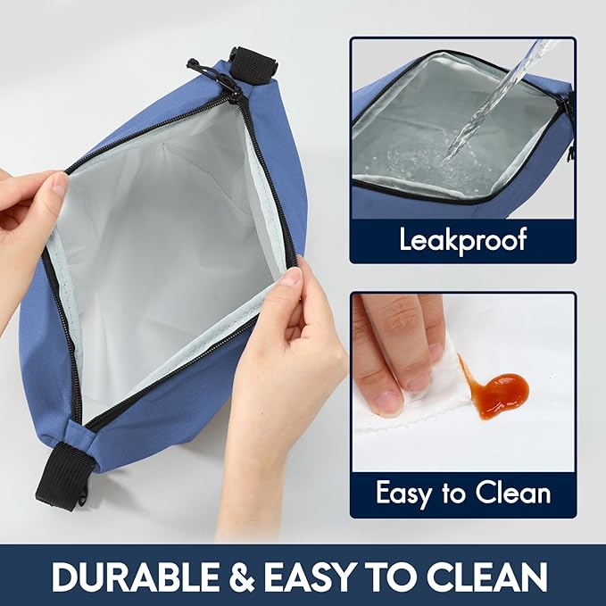 Haimont Small Lunch Cooler Bags for Work, Insulated Cooler Tote Lunchbag with Adjustable Buckle, Leakproof Soft Lunchbox for Outdoor, Daytrip, Camping, Blue