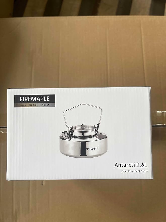 Fire-Maple Antarcti Portable 0.6 Liter Lightweight Stainless Steel Camping Kettle | Durable and Portable Camp Tea Pot | Ideal for Bushcraft and Outdoor Campfire Use