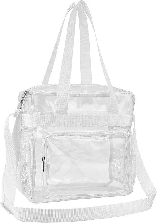 USPECLARE Clear Tote Stadium Approved, Security Travel & Gym Clear Bag for Work Sports Games Concerts