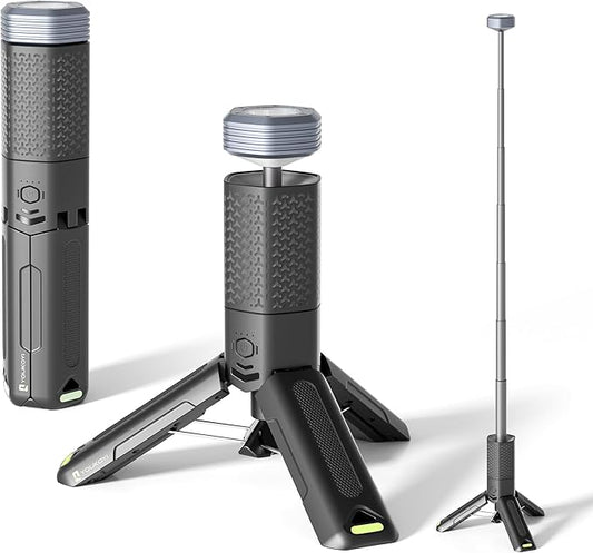 Camping Light Telescopic, YOUKOYI 10500mAh Collapsible Magnetic Camping Lantern, Telescoping IP67 Waterproof Flashlights, Camping Lantern Rechargeable for Emergency, Camping, Travel, Hiking