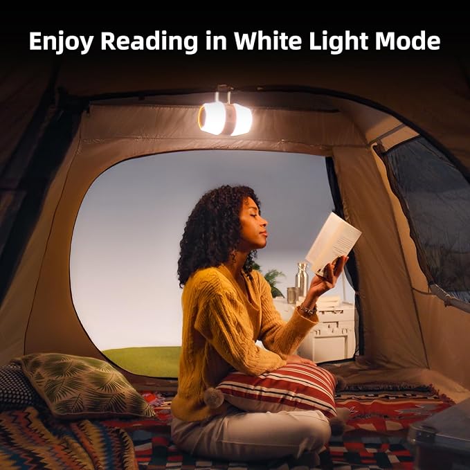 Twist Light LED Ambient Lighting with Hook, 520 Lumens 3 Colors Adjustable Mood Lighting Present Light Rechargeable Lantern for Bedroom Decor, Camping, Party, Travel, Home Essentials