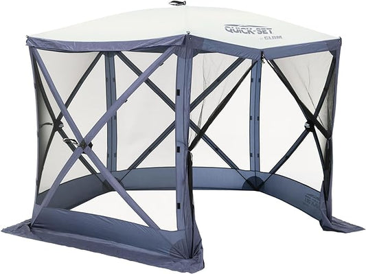 CLAM Pop Up Screen Tent, Outdoor Camping Gazebo Canopy, Venture, 9' x 9', Blue