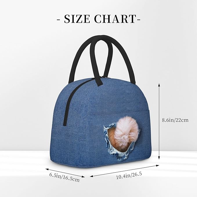 Cute Dog Lunch Bag Lunch Box for Women Men Boys Girls, Reusable Insulated Lunch Tote Bag, Leakproof Thermal Cooler Sack Food Handbags High Capacity for Work School Picnic Camping Gifts