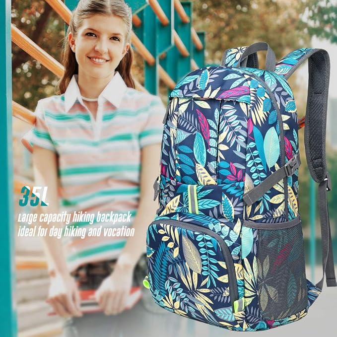 35L Lightweight Packable Backpack Waterproof Durable Hiking Travel Backpack Daypack