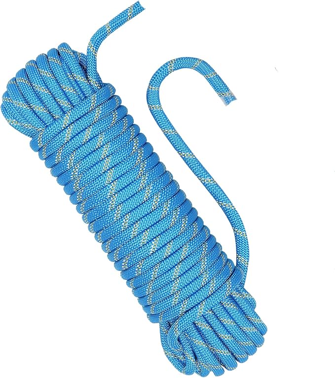 Multi-Purpose Climbing Rope - 8/10/12mm x 5/10/20/30m, Ideal for Rappelling, Boating, Tree Swing, and Sailing