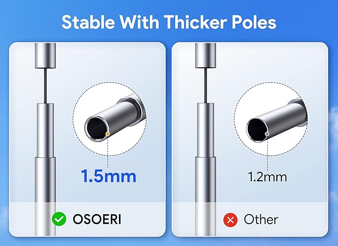 Osoeri Beach Tent, Camping Sun Shelter UPF50+ with 8 Sandbags, Sand Shovels, Ground Pegs & Stability Poles, Outdoor Shade Beach Canopy for Camping Trips, Fishing, Backyard Fun or Picnics