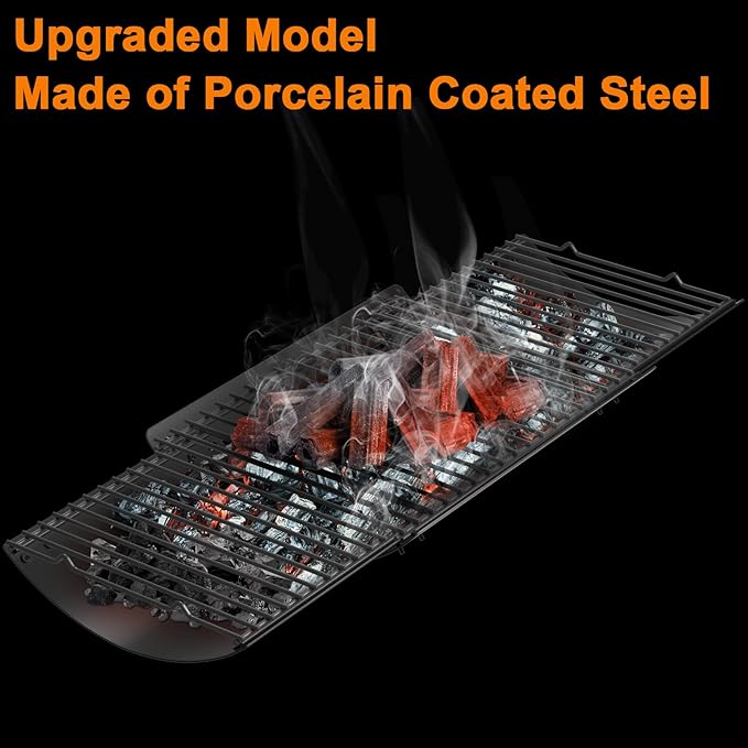 MixRBBQ 23" to 34" Universal Ash pan with 2 Fire Hanger for Chargriller Charcoal 1224, 1324, 2121, 2222, 2727, 2828, 2929, Charbroil 17302056 Oklahoma Joe Charcoal Ash Pan, Grill Replacement Part