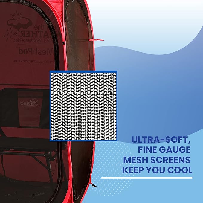 WeatherPod® The Original Shark Tank MyPod™ Mesh 1-2 Person Pop-Up Screen Pod - Keeps Out Bugs, Mosquitos, and Harmful UV Rays - UPF 50 for Maximum Protection from The Sun