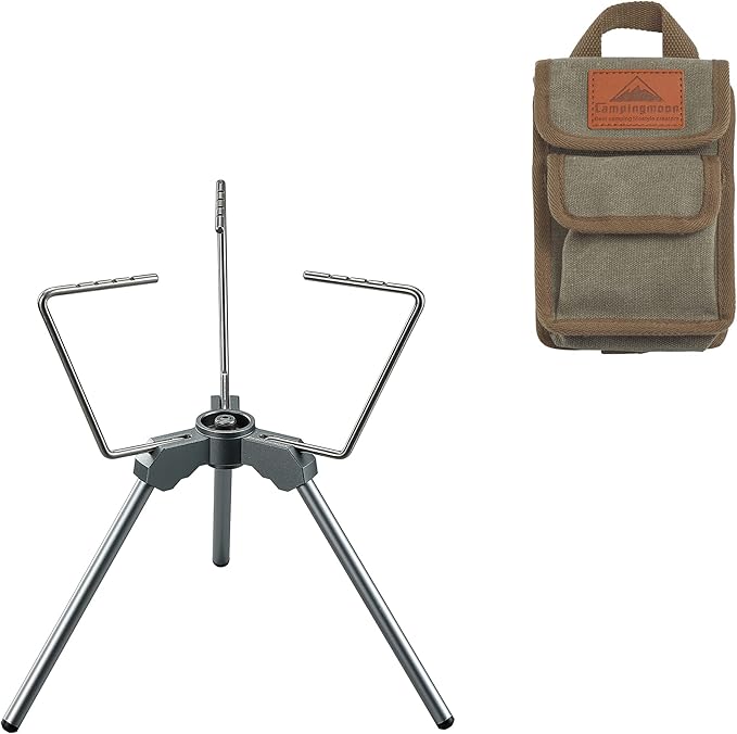 CAMPINGMOON Smart Backpacking Stove Stand with Upper Support Trivet Z01 (Low type stand Z02)