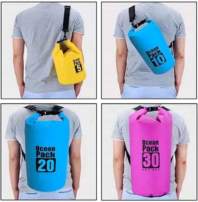Waterproof Dry Bag for Women Men, 10L Roll Top Lightweight Dry Storage Bag Backpack for Travel, Swimming, Boating, Kayaking, Camping and Beach