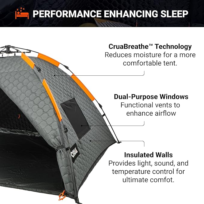 Crua Culla Maxx Temperature Regulating Inner Camping Tent – Interior Pop Up Tent Insulation Liner, Offers Blackout Coverage & Noise-Cancellation, Ideal for All Seasons