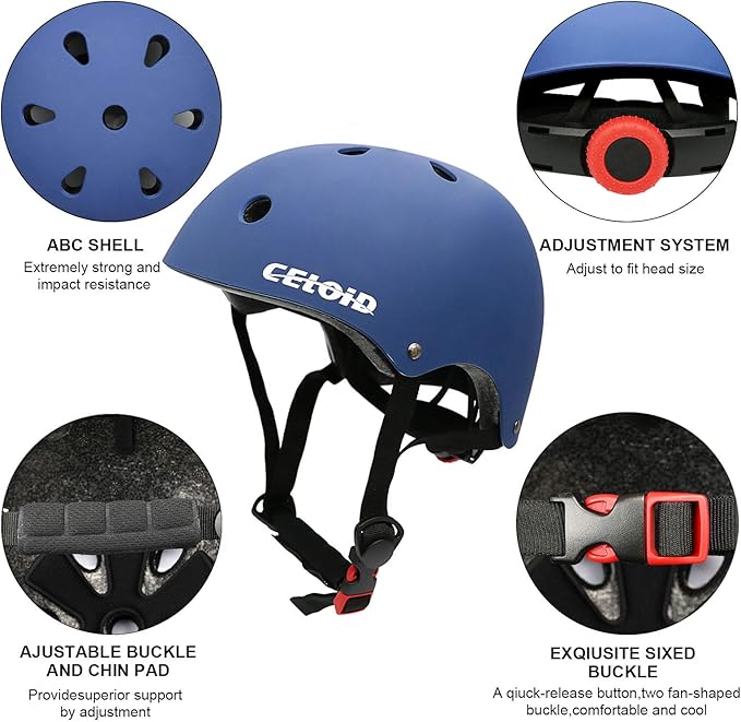 Kids Bike Helmet,Toddler Skateboard Helmets for Ages 2-3-5-8-14 Years Boys Girls，Adjustable Multi-Sport Bicycle Skateboarding Football Roller Skating Scooter Rollerblade Balance Bike Helmet