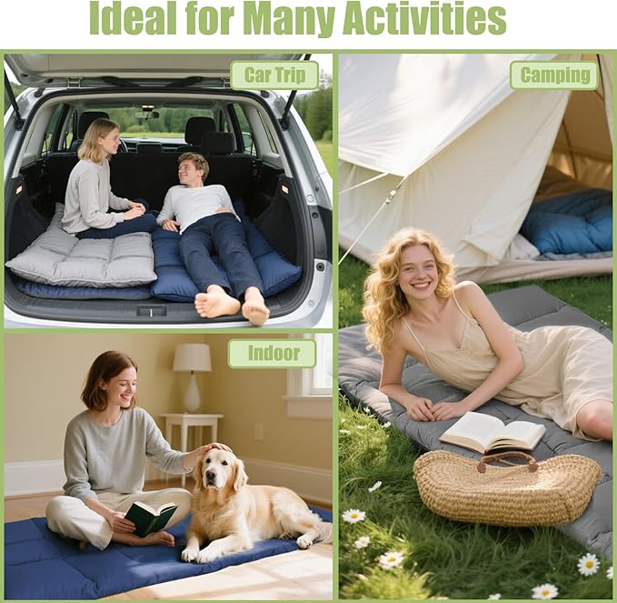 Tuphen Cot Mattress Pad-Cot Pads for Camping, Cot Mattress Topper, Camping Mattress Sleeping Pad 75"x30" Soft Lightweight Quilted Pads for Camp Cot/RV Bunk/Narrow Twin Beds