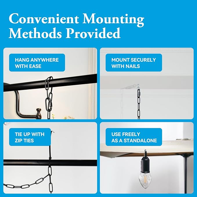 Rechargeable LED Gazebo Lights Outdoor Waterproof,3 Light Modes Battery Operated Lights,Candle Shape Outdoor Hanging Lights,Gazebo Chandelier Outdoor,Portable Pergola Lights,2 Pack