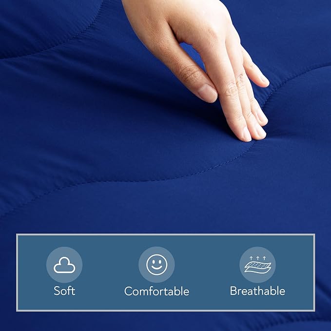 Cot Mattress Pad, 30"x75" Quilted Foam Camping Cot Mattress Topper with Anti-Slip Bottom, Breathable & Comfortable Cot Pads for Camping/Rv Bunk/Narrow Twin Beds, Sleeping Cot Mattress Pad Only