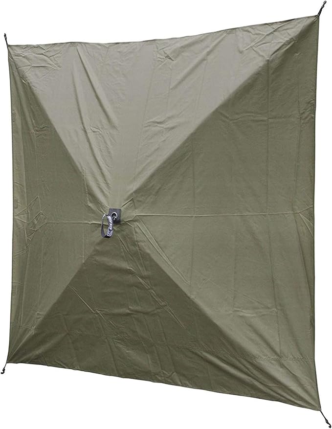 CLAM Quick Set Traveler 6x6Ft Portable Outdoor 4 Sided Canopy Shelter, Green/Tan + Clam Quick Set Screen Hub Tent, Accessory Only, Green (3 Pack)