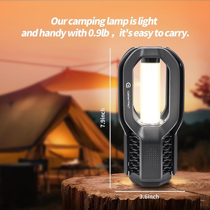 Rechargeable LED Camping Lantern - Free-Grip Design,4 Modes,IP65 Waterproof,3000K Warm Glow, Lightweight Portable Outdoor Light,Emergency Tent Light for Hiking,Backpacking & Home Use