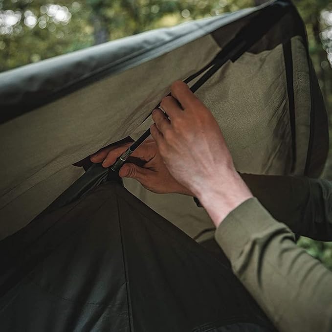 Gazelle Tents™ T4 Hub Tent, Easy 90 Second Set-Up, Waterproof, UV Resistant, Removable Floor, Ample Storage Options, 4-Person, Alpine Green, 78" x 94" x 94", GT400GR